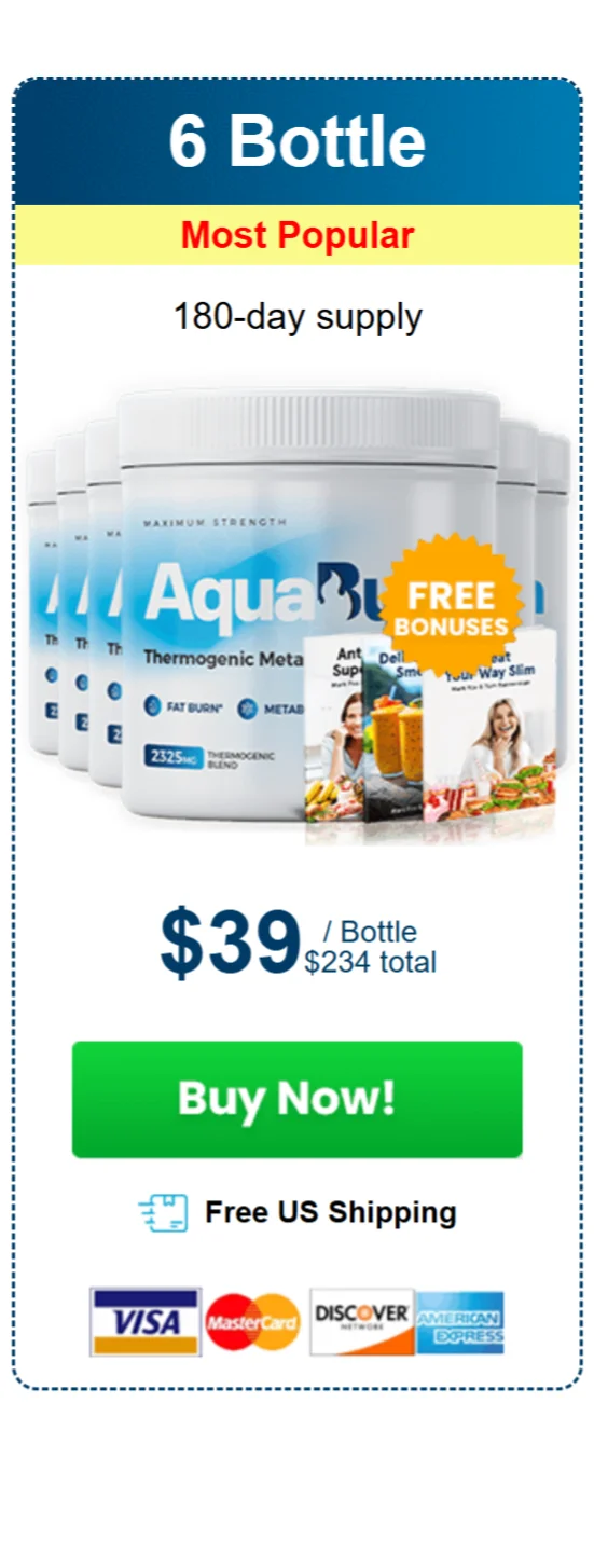 AquaBurn™ 6 bottles pricing